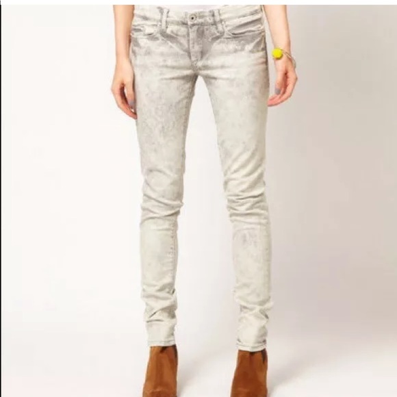 Blank Nyc Acid Wash Gray Skinny Jeans 